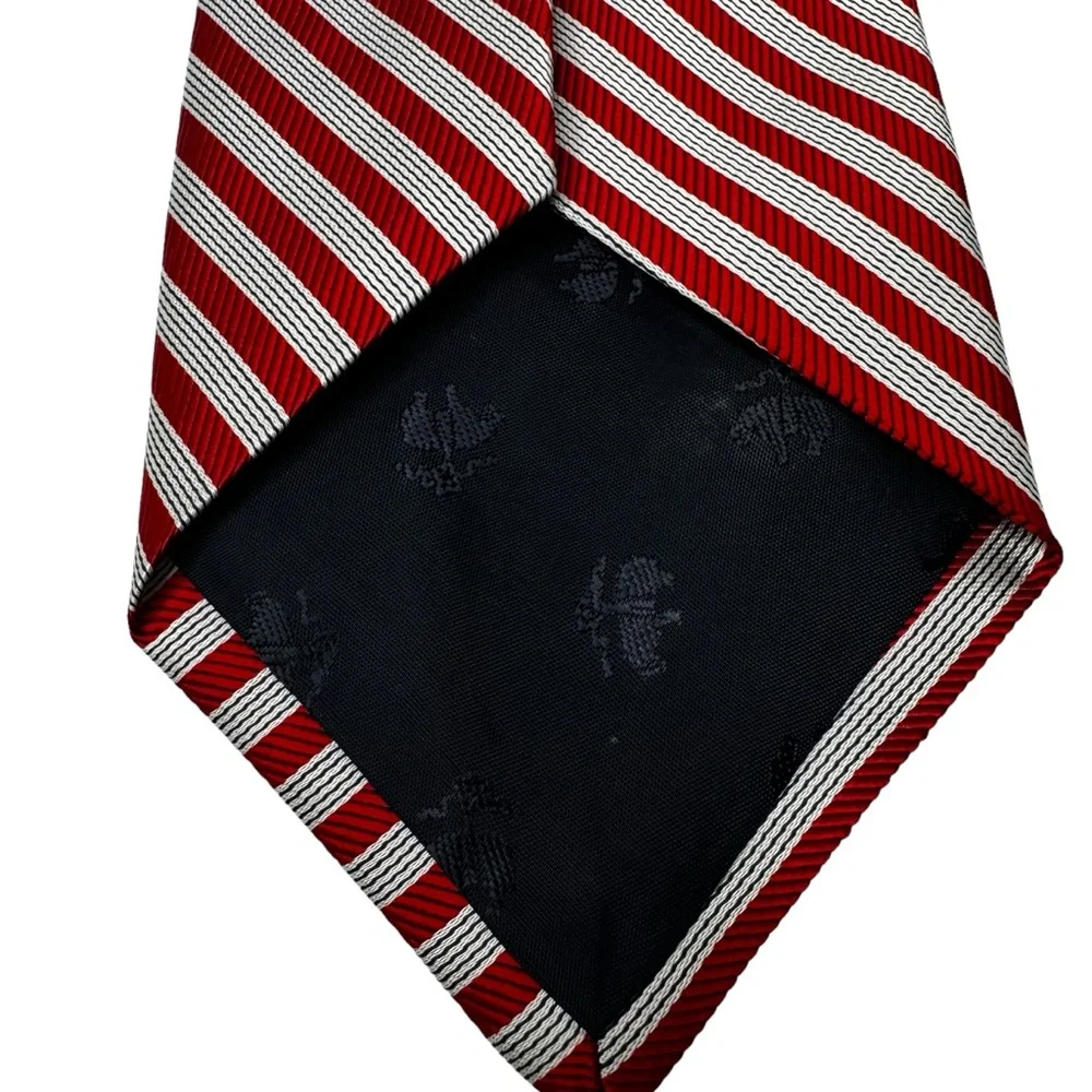 Brooks Brothers | Striped‎ Silk Stain Resistant Tie Red and Gray Stripe